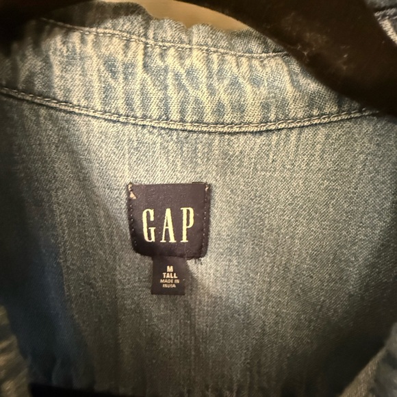 GAP Light Blue Denim Sleeveless Maxi Dress - Picture 4 of 8